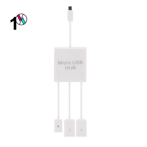 Dây cáp chuyển đổi 3 trong 1 Micro USB HUB OTG Male sang Female USB 2.0 cho Samsung | BigBuy360 - bigbuy360.vn