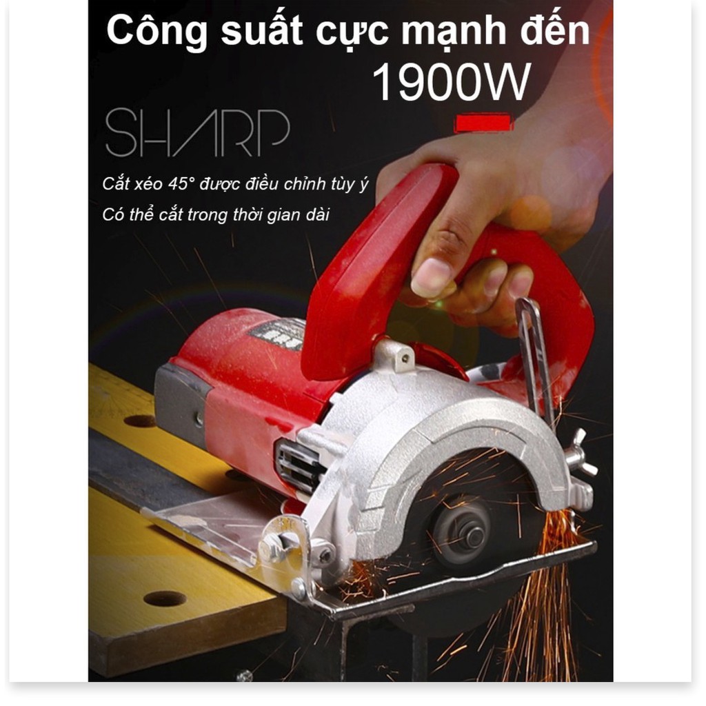 Máy cắt gạch cắt kim loại cắt gỗ cầm tay đa năng cắt xéo 45° 1900W SHARP