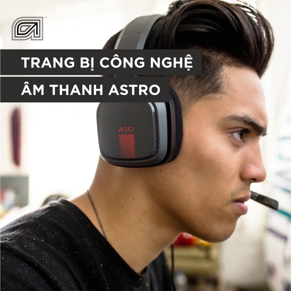 Tai nghe game Logitech G - Astro A10, mic gập để mute, phù hợp PC, PS5, Mobile, Xbox