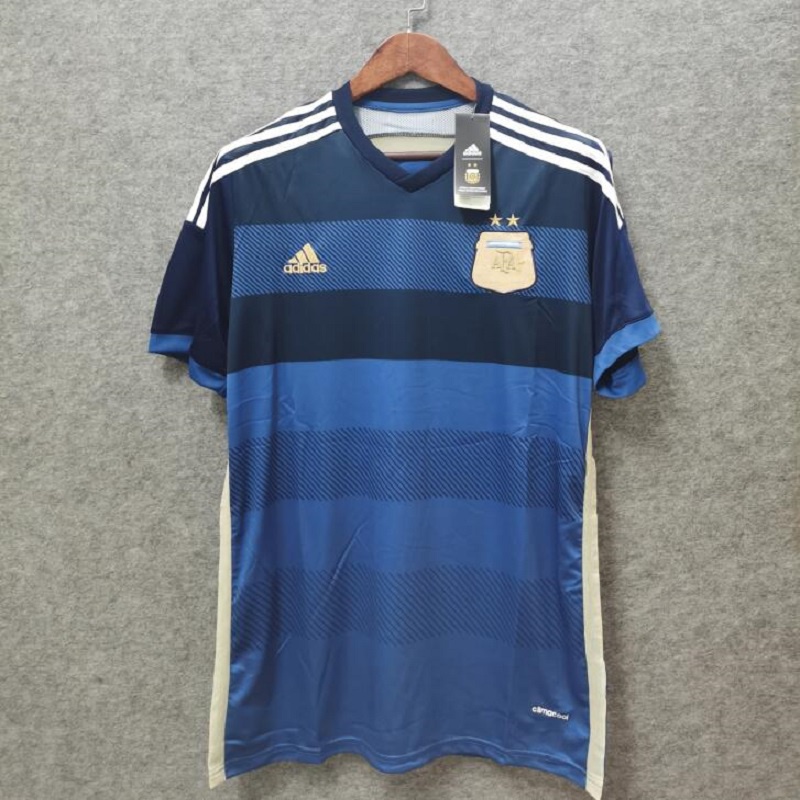 Áo Bóng Đá Tay Dài / Ngắn Kiểu Đội Tuyển Messi Di maria Argentina Mùa Giải 2014