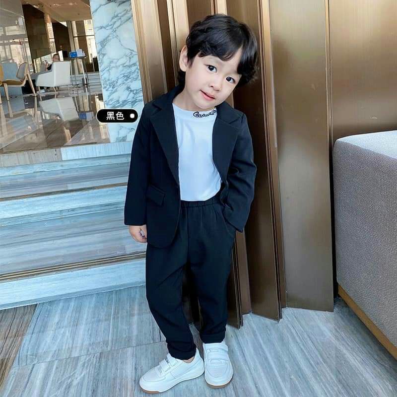 Set áo vest comple kèm quần bé trai cao cấp chuẩn hình form rất đẹp