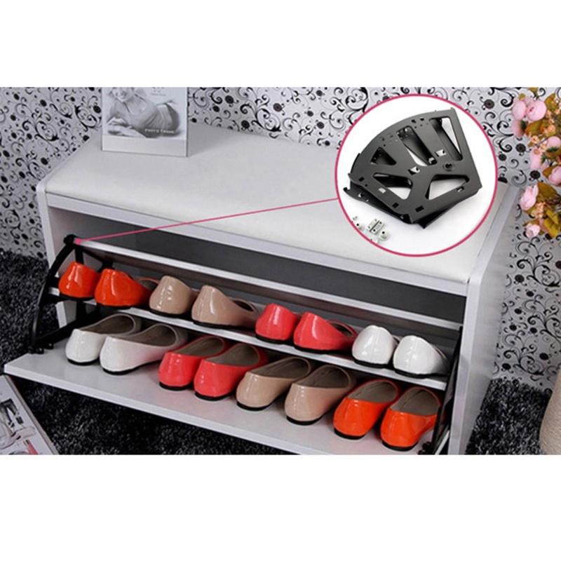 Pcf * 1 Cặp Bản Lề 1 / 2 / 3 Lớp Dạng Lật Màu Đen Thay Thế Dành Cho Tủ Giày