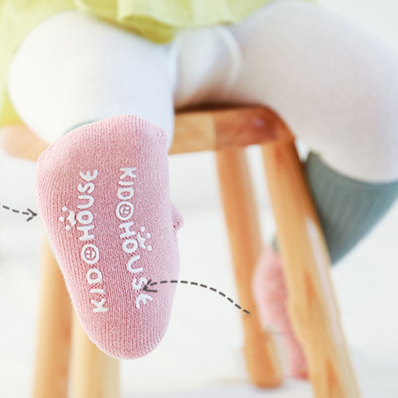 Vớ Cotton Dày Giữ Ấm Chống Trượt In Họa Tiết Động Vật Dễ Thương Dành Cho Trẻ Sơ Sinh