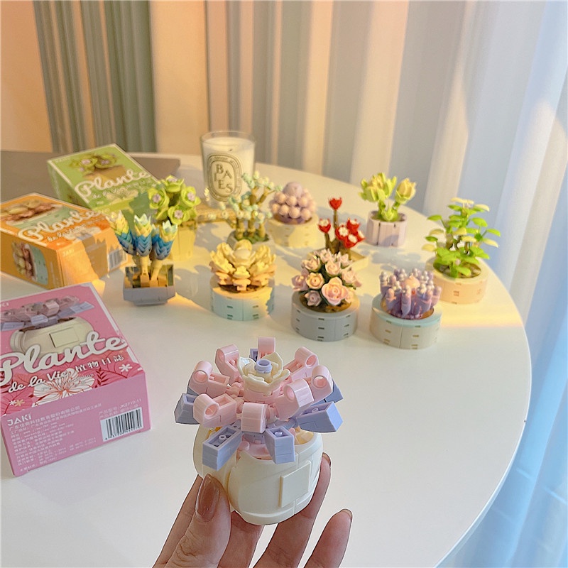 Bộ đồ chơi lắp ráp sáng tạo 12 bông hoa được bảo quản mô phỏng