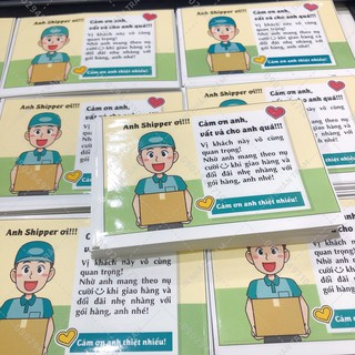[SIZE LỚN] 100 Tem dán cảm ơn shipper