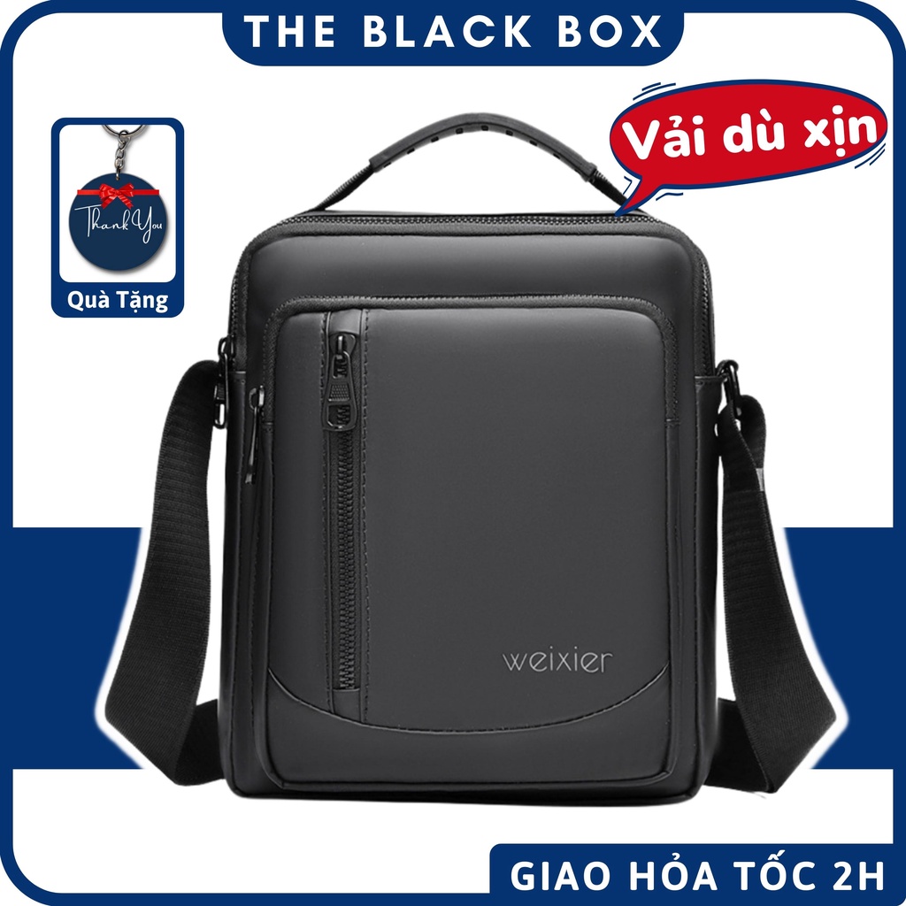 Túi Đeo Chéo Nam WEIXIER Wx04 Chống Nước Siêu Nhẹ Nhiều Ngăn Tiện Dụng, Túi Xách Công Sở Thời Trang - The Black Box