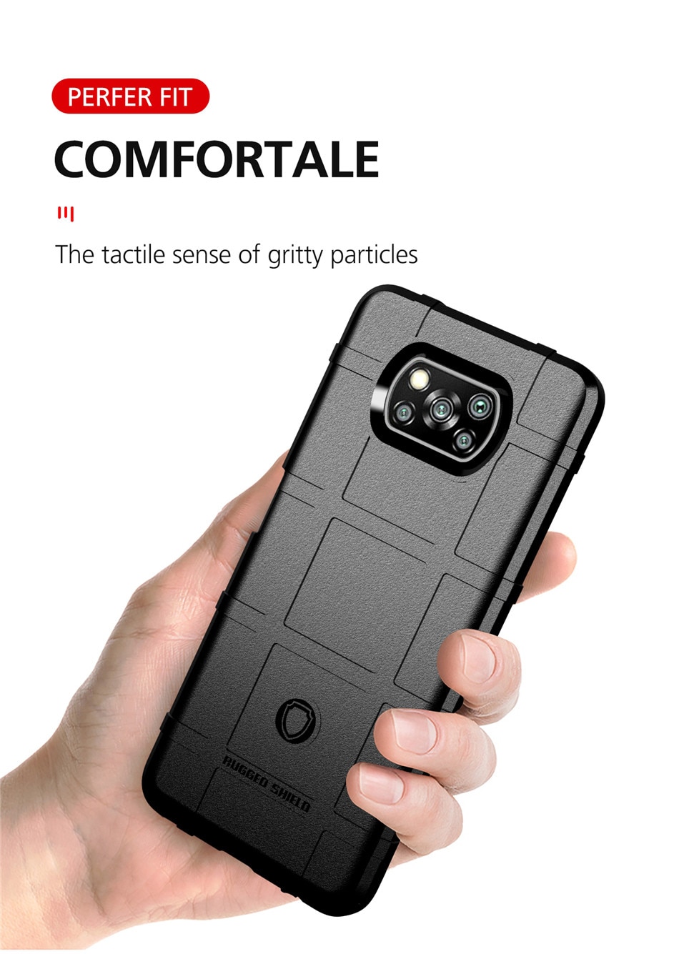 Xiaomi Poco X3 NFC Global Version Rugged Shield Silicon Case Military Heavy Duty Protect Phone Cover