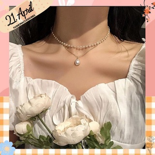 Vòng Cổ Ngọc Traii sang chảnh, 2 dây kèm mặt ngọc