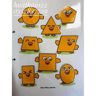 Học liệu cho bé : matching hình khối- vịt con