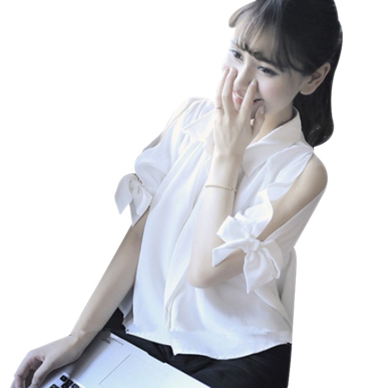 Áo sơmi kiểu tay thắt nơ duyên dáng | BigBuy360 - bigbuy360.vn