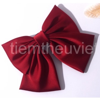 Kẹp Tóc Phối Nơ Lớn Tiệm Thêu Việt Hottrend