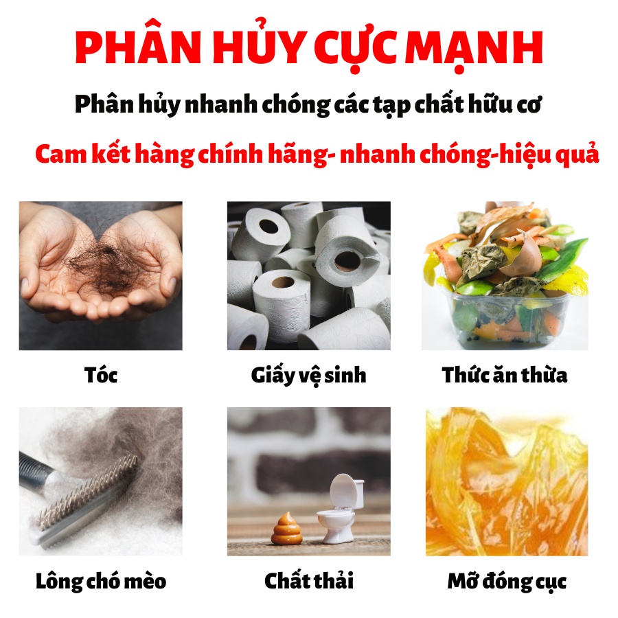 Thông bồn cầu 1.6kg, xử lý nhanh gấp 10 lần bột thông cống, thay cho bột thông cống, bột thông bồn cầu, Sifa999