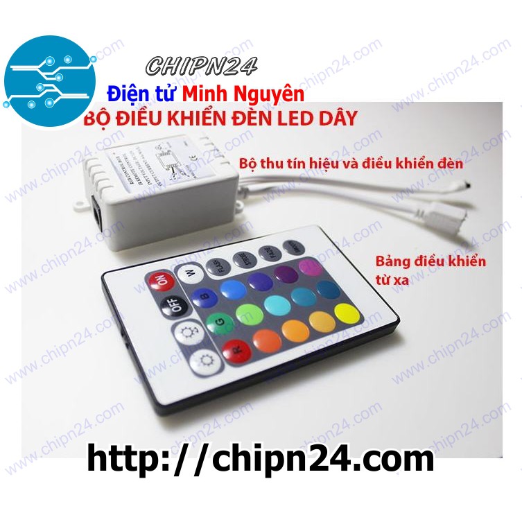 [1 CÁI] (B17) Bộ điều khiển Led dây RGB 6A kèm Remote