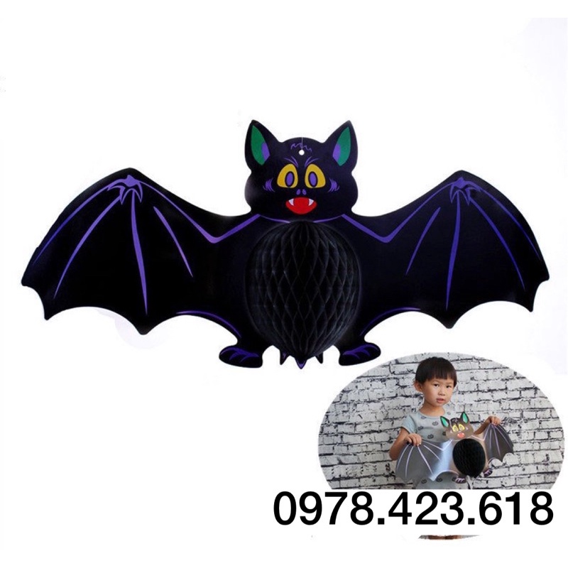 Đèn lồng Halloween 30cm - đèn lồng quả bí Ngô lễ hội hóa trang phù thủy