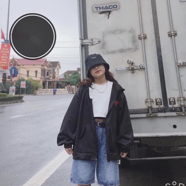 Áo khoác nỉ chữ OH OH tay to