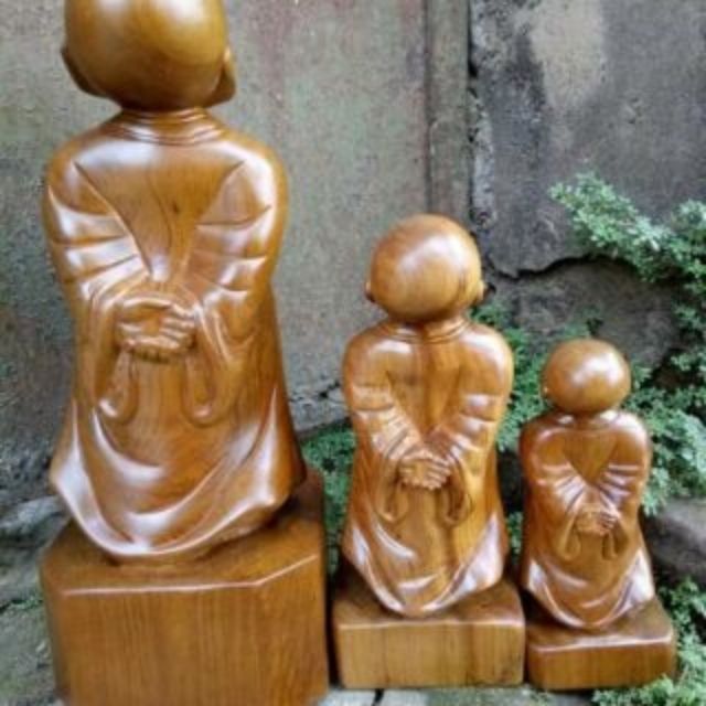 Tượng tùy duyên gỗ bach xanh &amp; gỗ hương đá( hỏa tốc 1 giờ)