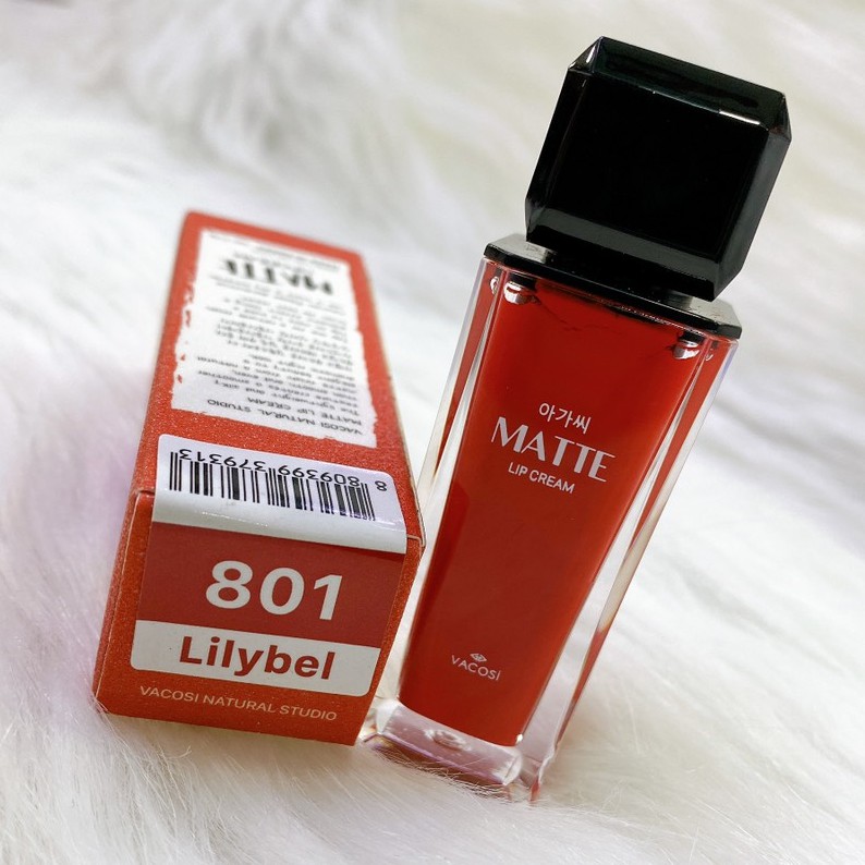 SON KEM MỊN LÌ VACOSI NATURAL STUDIO MATTE LIP CREAM #801: ĐỎ TƯƠI