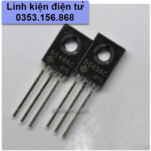 CẶP TRANSISTOR ÂM THANH 2SD669 2SB649 D669 B649 MỚI