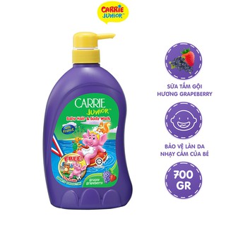 Sữa Tắm Gội cho Bé Carrie Junior hương Grapeberry 700g