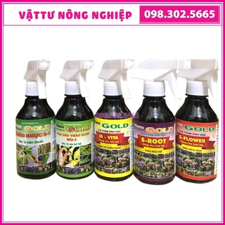 Set 5 Chai Chế phẩm phát triển toàn diện dành cho hoa lan, phong lan: kích rễ, mầm nảy bật, hoa lá xum xuê