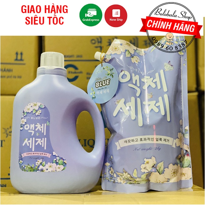 Nước giặt Blue chính hãng can, túi 2kg