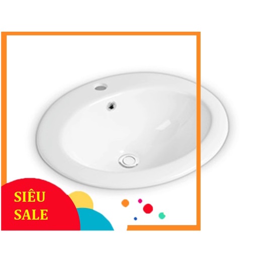 Chậu lavabo bán âm, Lavabo đặt bàn đá Kassani KS-9604 cao cấp men nano nung