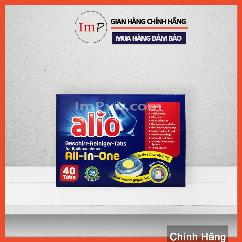  [TRỢ GIÁ THƯƠNG HIỆU] Viên rửa bát Alio All in one 40 viên