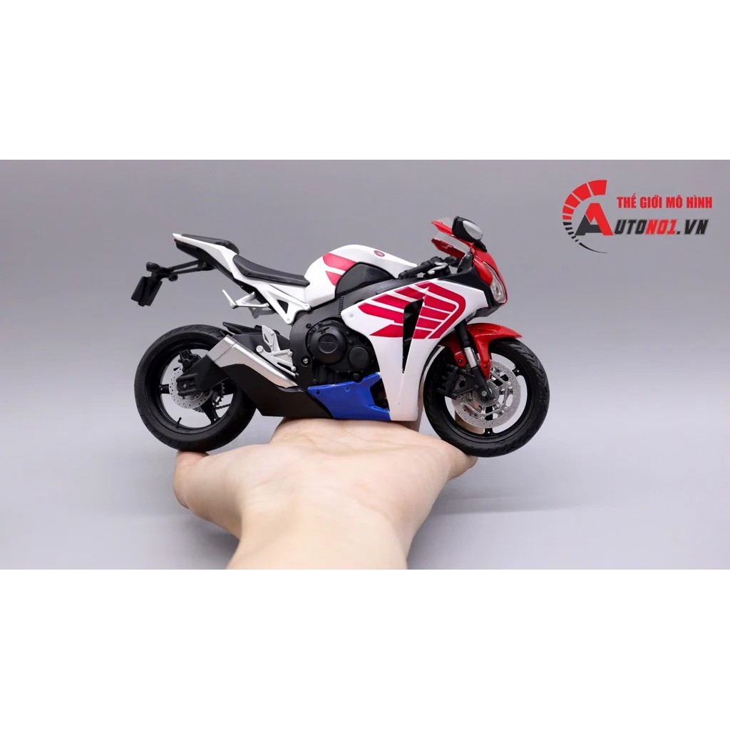 MÔ HÌNH XE HONDA CBR 1000RR WHITE RED 1:12 JOYCITY 6803