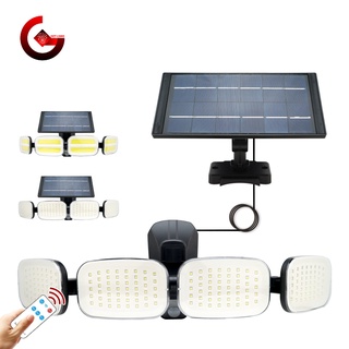Đèn Led 3M 240COB / 200 Bóng 4800mAh 4 Đầu Cảm Biến Chuyển Động Chống Nước IP65 3 Chế Độ Sáng Cho Sân Vườn