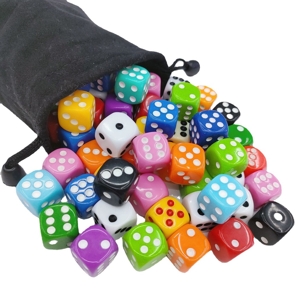 Set 6 Xúc xắc 6 mặt nhiều màu mới nhất 2021