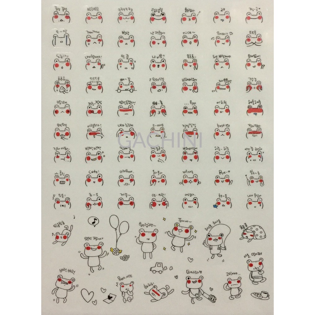 Set 329 sticker trong Emoji chống thấm/ nước STG047