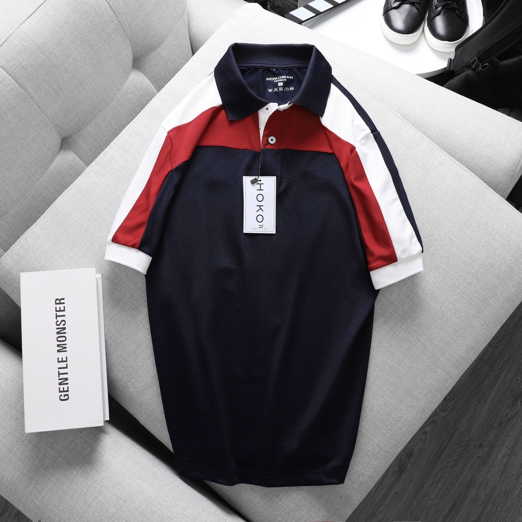 Áo Phông Polo nam cổ bẻ CS06_phối SIPA vải cá sấu Cotton xuất xịn,chuẩn form, sang trọng - thanh lịch - NICEMEN