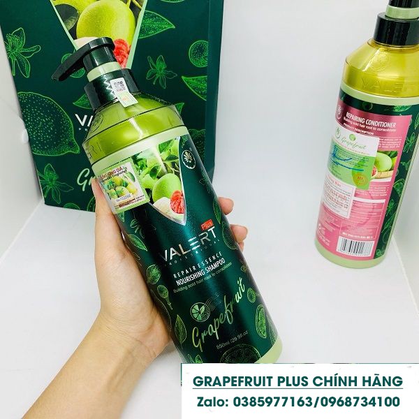 [TẶNG BỘ MẶT NẠ] Cặp Dầu Gội Xả Grapefruit Valert Plus Bưởi giúp tóc bạn sẽ dày dài hơn và khỏe hơn, hết rụng tóc