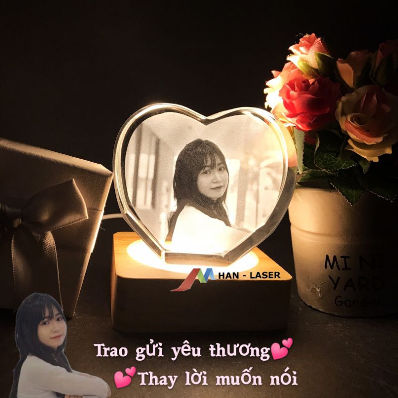 Đèn ngủ hình trái tim -Món quà tặng độc đáo ý nghĩa