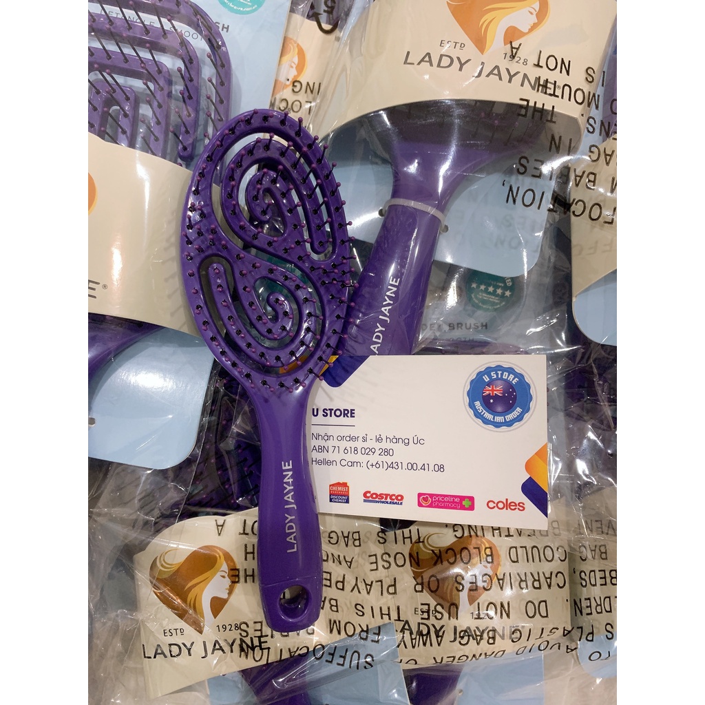 Lược chải tóc Lady Jayne - giúp gỡ rối, suôn mượt tóc và Massage da đầu