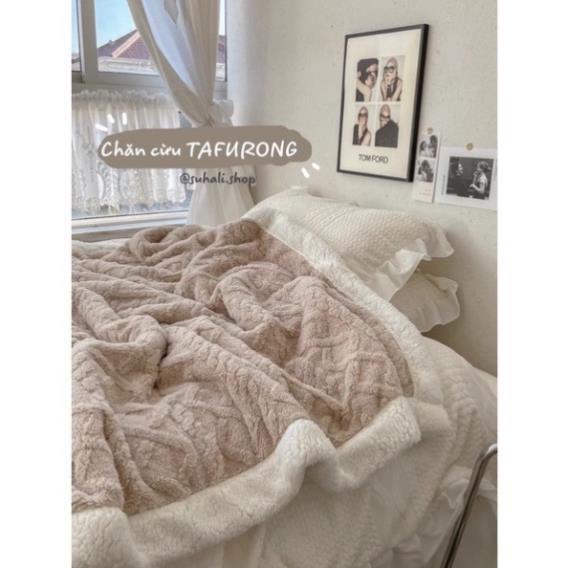 Chăn lông cừu Tafurong kích thước 2m x 2m3, chăn đông dày full size to rộng ấm áp