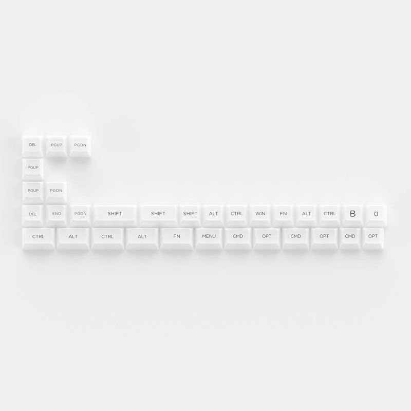 Bộ keycap AKKO White (PC / ASA-Clear profile / 155 nút) - Keycap trong suốt xuyên led dành cho bàn phím cơ