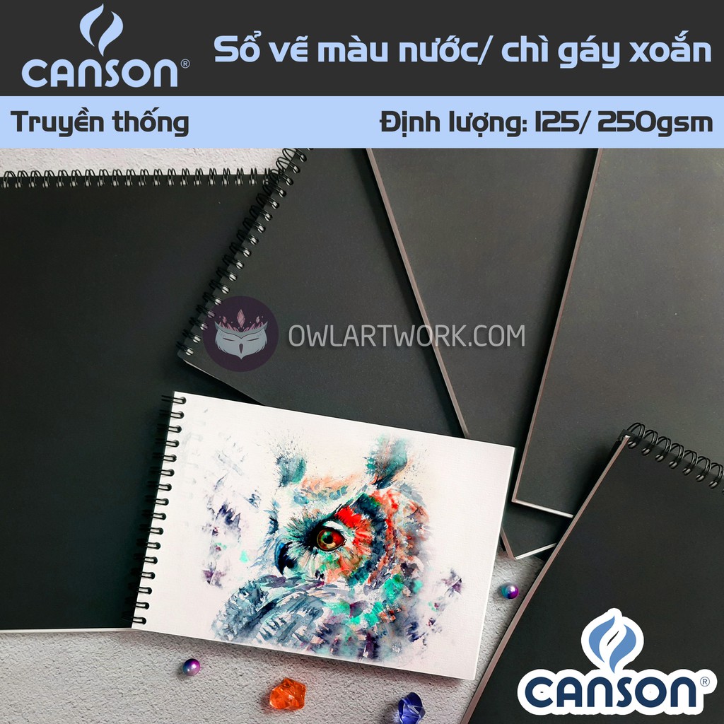 Sổ Giấy Vẽ CANSON truyền thống 125-300gsm