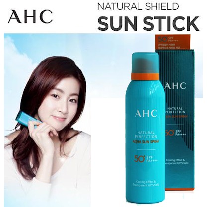 [TOP BÁN CHẠY TẠI HÀN QUỐC] Xịt Chống Nắng AHC Natural Perfection Aqua SPF50+/PA++++ chống nắng cho làn da da hiệu quả