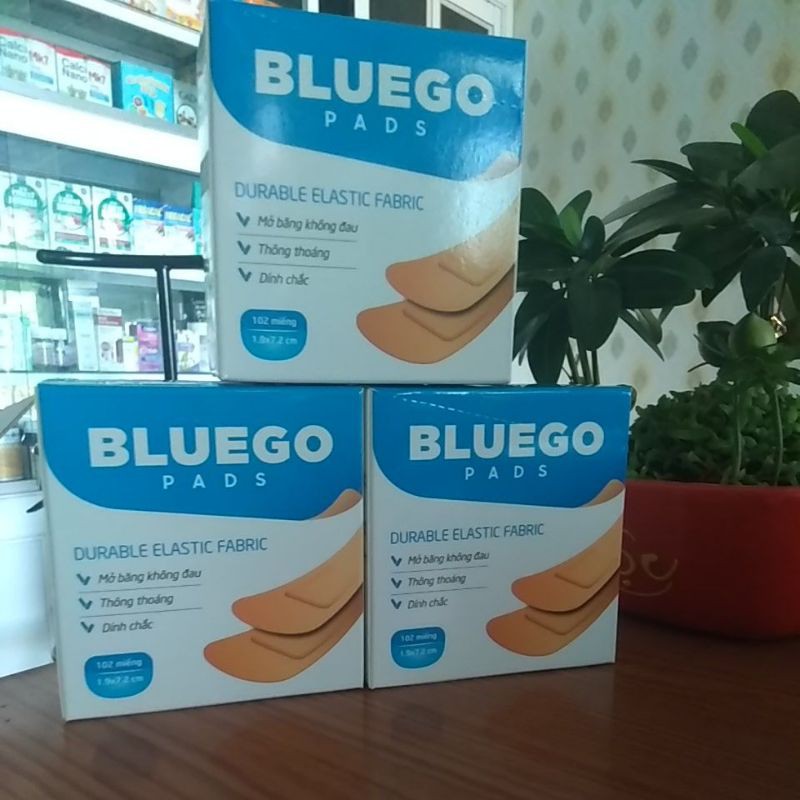 Băng dính cá nhân BLUEGO hộp 102 miếng