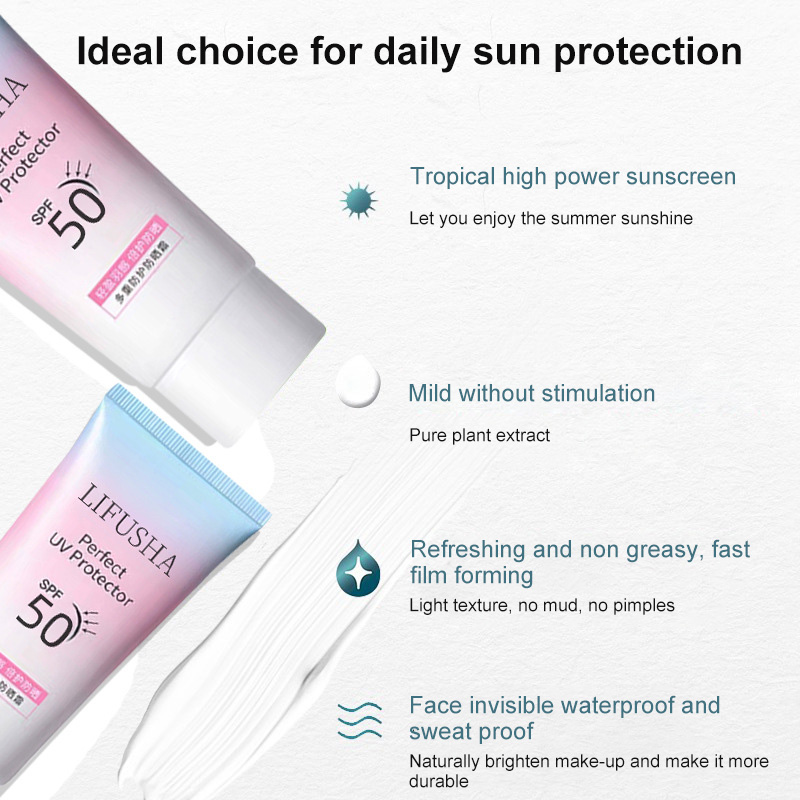 【Ready Stock】 Facial Body Sunscreen Whitening Sun Cream Sunblock Skin Protective Cream Anti-Aging Oil-control Moisturizing SPF 50 【Muee】