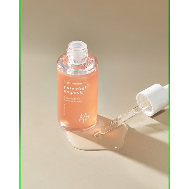 Serum dưỡng trắng, dưỡng ẩm  Pure Vital Ampoule 30ml, Serum B3 + B5, mờ thâm nám, chống lão hóa, phục hồi da