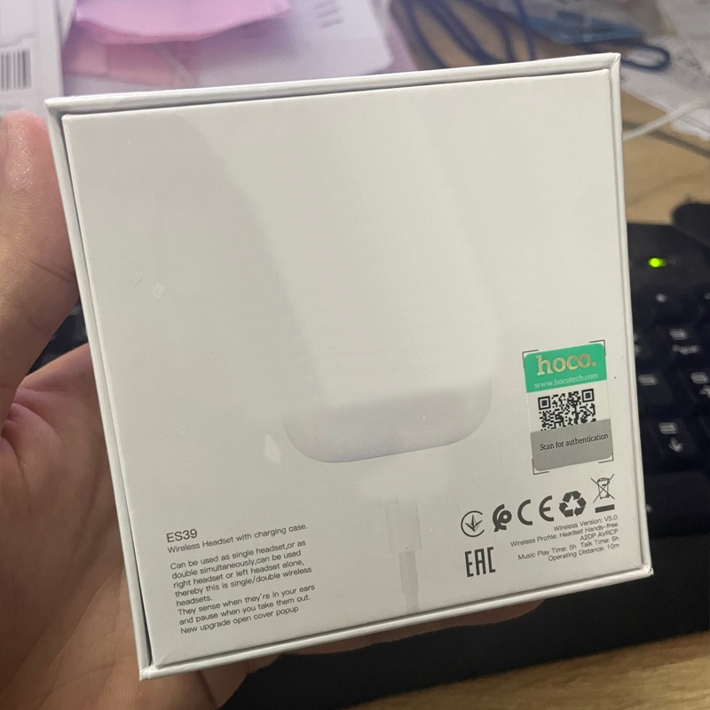 Tai nghe Bluetooth True Wireless Hoco ES39 Original series V5.0