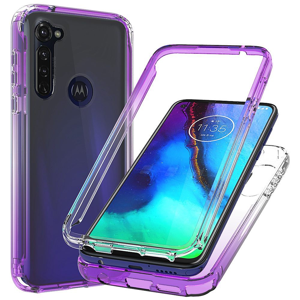 Fashion Colorful Transparent Silicone Case Motorola Moto G Stylus 2020 Clear Back Cover Soft TPU Casing with Hard PC Bumper