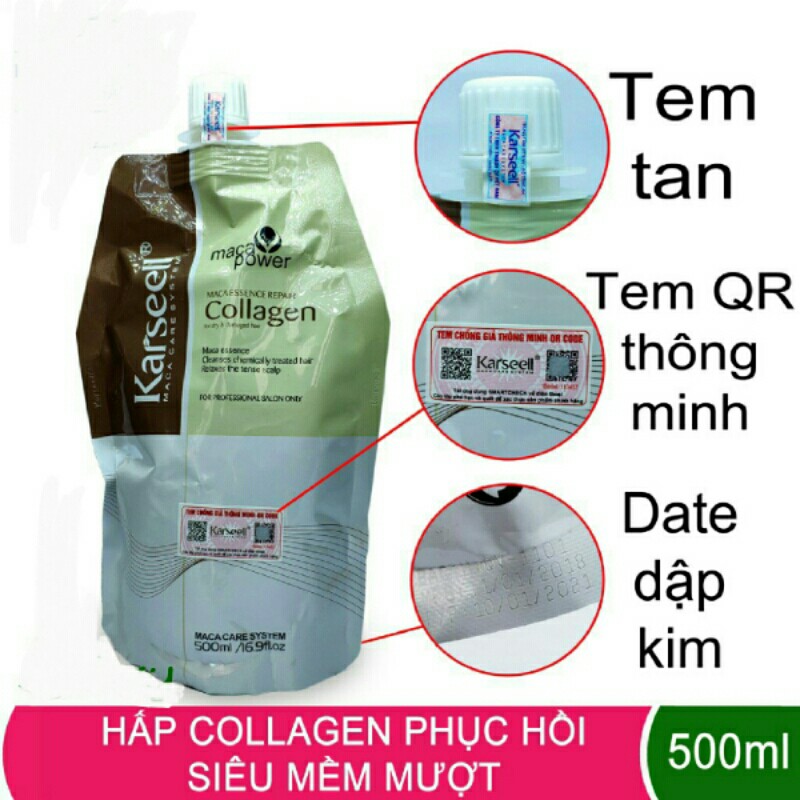 CHÍNH HÃNG - Hấp phục hồi Collagen Karseell Maca 500ml