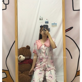 Pijama lụa satinn mịn mát - chọn mẫu ( cộc dài ) [ Hình shop chụp ]