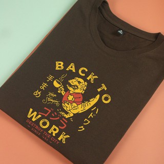  Áo thun ngắn tay unisex Chodole cho cả nam và nữ, chất liệu vải cotton in cotton in hình Back to work