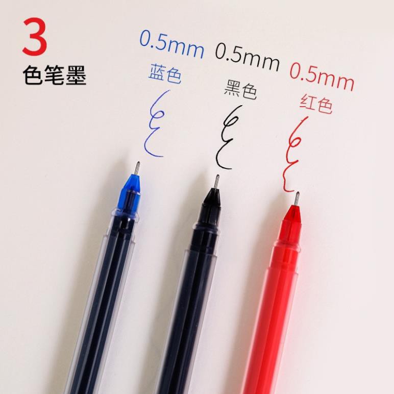 BÚT GEL NGÒI NHỎ 0.5mm BA MÀU ĐEN/XANH/ĐỎ CHẤT LƯỢNG VƯỢT TRỘI