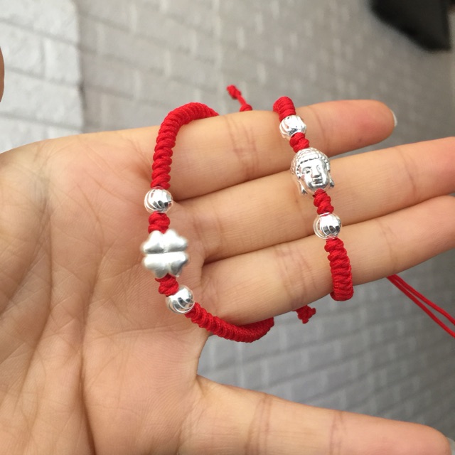 Vòng chỉ đỏ cao cấp không phai màu mix phụ kiện tự chọn bạc ta