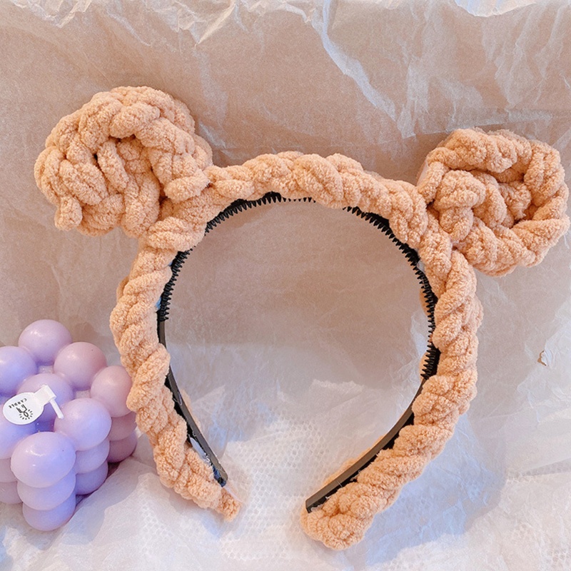 Băng Đô Tai Thỏ Dệt Kim Mềm Mại Dùng Làm Đạo Cụ Chụp Ảnh